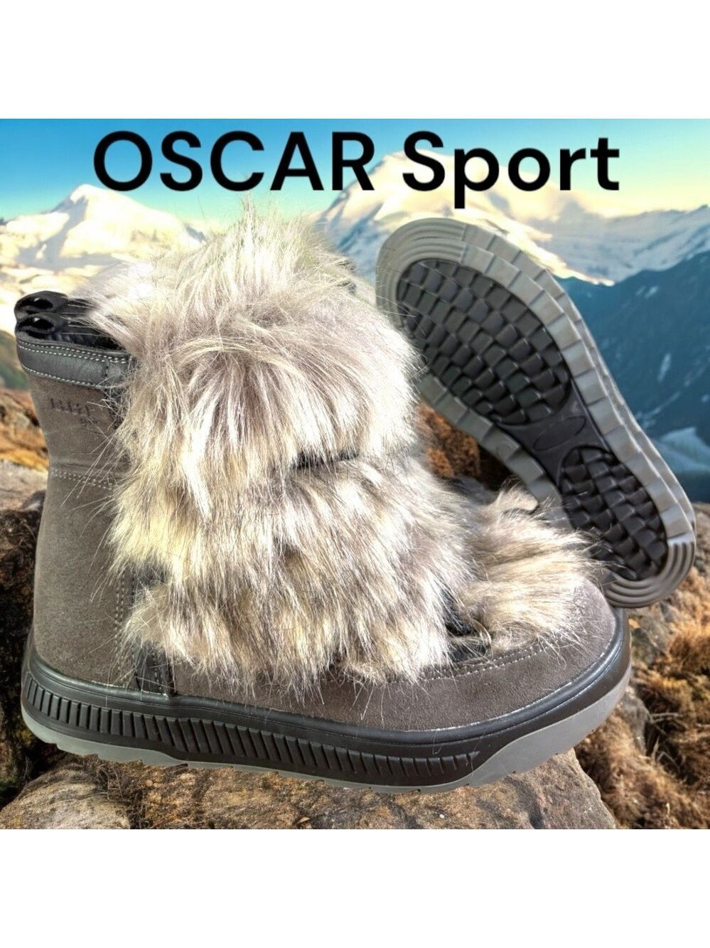 Oscar Sport-Après-Ski Winter Boots. Suede/Fur Boho Sz 8. Made in Italy. EUC!!! - Picture 4 of 16